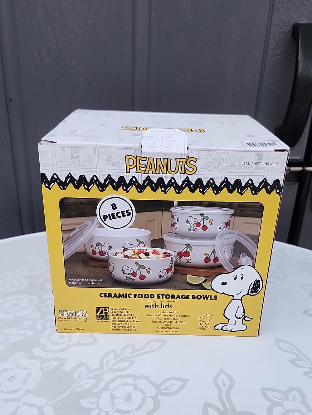 Peanuts Ceramic Food Storage Bowls